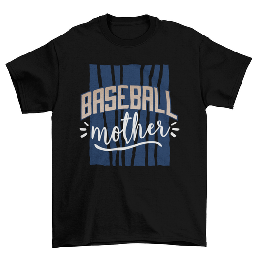 Women's Baseball Mother Graphic T-Shirt Design Slogan Sports Script Tee Shirt